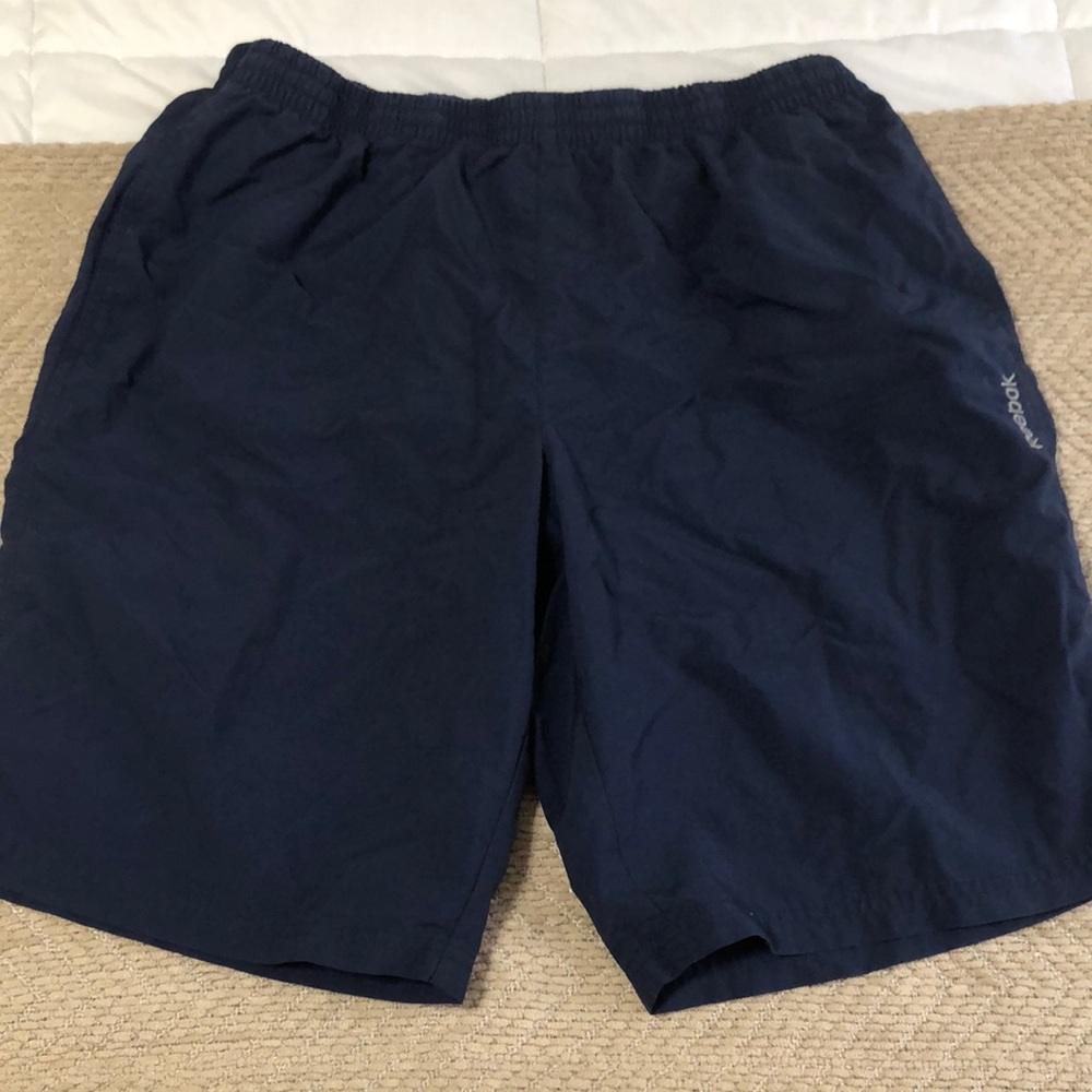 Reebok Men's Dark Blue Athletic Shorts
